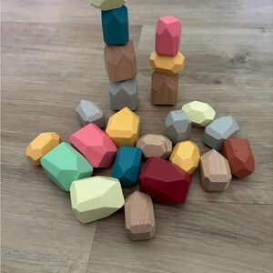 Colorful Wooden Stacking Blocks for Kids